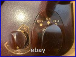 Vintage Silvertone Suitcase Record Player Phonograph Powers On Spins