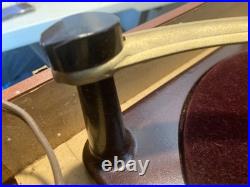 Vintage Silvertone Suitcase Record Player Phonograph Powers On Spins