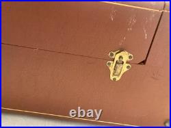 Vintage Silvertone Suitcase Record Player Phonograph Powers On Spins