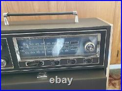 Vintage Sylvania Exponent 4/60 Portable stereo AM FM Record Player Garrard