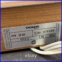 Vintage THORENS TD-145 Turntable Record Player Germany Teak Wood Stereo