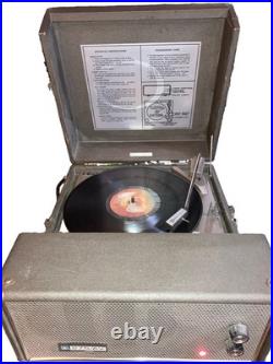 Vintage The Voice of Music Model 270 Portable Record Player Turntable Vinyl
