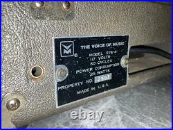 Vintage The Voice of Music Model 270 Portable Record Player Turntable Vinyl