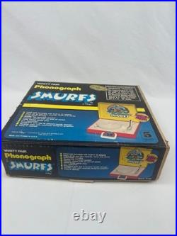 Vintage Vanity Fair Rare Collectible 1982 Smurfs Record Player Phonograph Works