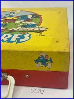 Vintage Vanity Fair Rare Collectible 1982 Smurfs Record Player Phonograph Works