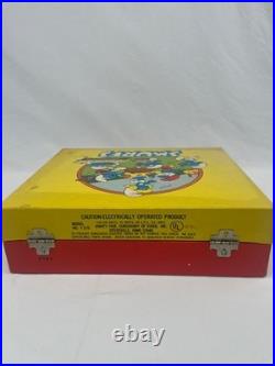 Vintage Vanity Fair Rare Collectible 1982 Smurfs Record Player Phonograph Works