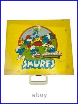 Vintage Vanity Fair Rare Collectible 1982 Smurfs Record Player Phonograph Works