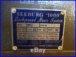 Vintage WORKING Seeburg 1000 Background Music System BMS1 Lobby Record Player