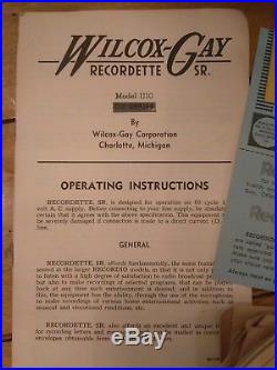 Vintage Wilcox Gay Recordette Sr Ij10 Radio Record Player/lathe- Exc Cond