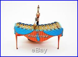 Vintage Wolverine Zilotone 48 Wind-up Xylophone Record Player Works 6 Discs