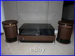 Vintage Zenith B 595 W Circle of Sound Stereo Record Player Speakers Mid Century