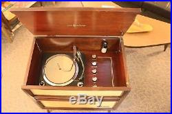 Vintage Zenith Cobra-Matic Phonograph Record Player MCM Console Peg Legs