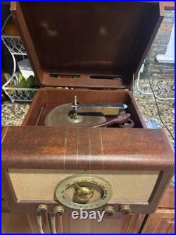 Vintage Zenith Phonograph Cobra Matic Turntable Radio & Record Player VIDEO