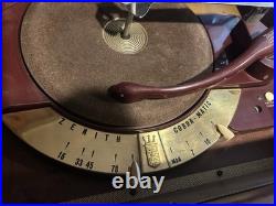 Vintage Zenith Phonograph Cobra Matic Turntable Radio & Record Player VIDEO