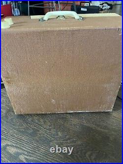 Vintage Zenith Portable Dual Speaker Phonograph / Record Player Model B P 8 L