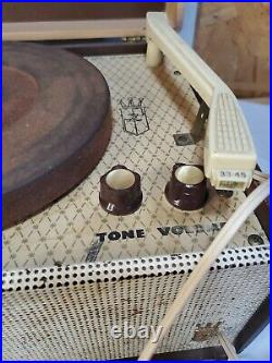 Vintage Zenith Radio Record Player BP-6V Phonograph Portable Turntable 45 Watts