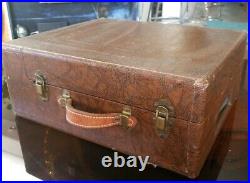Vintage circa 1960 Symphonic Portable Suitcase Phonograph Record Player