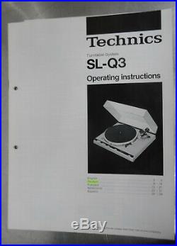 Vintage hifi record player Technics SL-Q3 direct drive turntable Plattenspieler