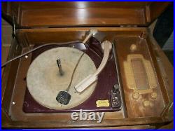 Vintage silvertone 7080 record player radio sears roebuck works