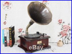Vintage vinyl gramophone Old-fashioned record player USB Bluetooth Function