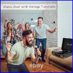 Vinyl Record Player 3-Speed Bluetooth Suitcase Portable Belt-Driven Record Vinyl Record Player 3-Speed Bluetooth Suitcase Portable Belt-Driven Record
