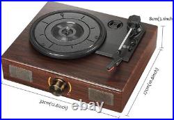 Vinyl Record Player, 3-Speed Turntable, Belt Drive LP Vintage Phonograph