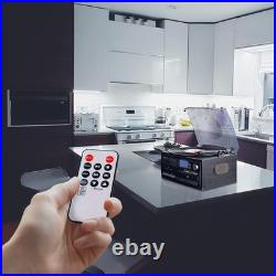 Vinyl Record Player 9-in-1 Bluetooth Turntable CD Cassette Player FM/AM Radio