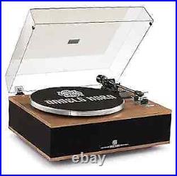 Vinyl Record Player, Bluetooth Turntable with Built in Speakers Walnut Wood Vinyl Record Player, Bluetooth Turntable with Built in Speakers Walnut Wood