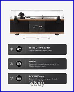 Vinyl Record Player, Bluetooth Turntable with Built in Speakers Walnut Wood Vinyl Record Player, Bluetooth Turntable with Built in Speakers Walnut Wood