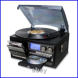 Vinyl Record Player Bluetooth in/out Turntable CD Tape Radio USB Recorder Aux in