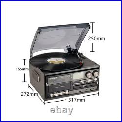 Vinyl Record Player Bluetooth in/out Turntable CD Tape Radio USB Recorder Aux in