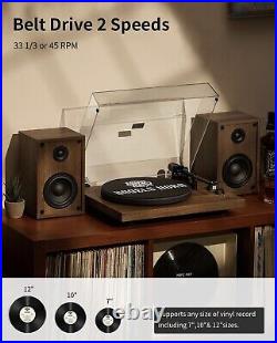 Vinyl Record Player Hi-Fi Bluetooth Turntable Player with Speaker