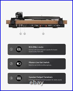Vinyl Record Player Hi-Fi Bluetooth Turntable Player with Speaker