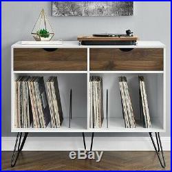 Vinyl Record Player Stand Music LP Albums Turntable Vintage Table Storage