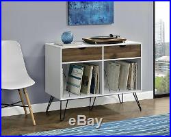 Vinyl Record Player Stand Music LP Albums Turntable Vintage Table Storage