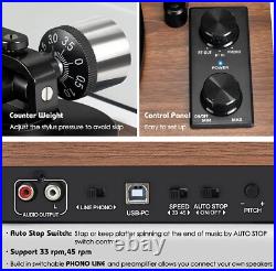 Vinyl Record Player Turntable with Bluetooth Output Input for Records Player