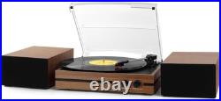 Vinyl Record Player With Dual Stereo Bookshelf Speakers and Bluetooth Clearance