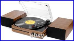 Vinyl Record Player With Dual Stereo Bookshelf Speakers and Bluetooth Clearance