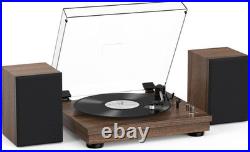 Vinyl Record Player with 24W HiFi Stereo Speakers Vintage Bluetooth Turnable