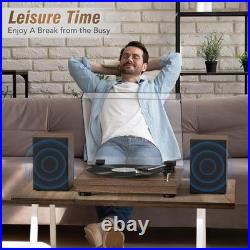 Vinyl Record Player with 24W HiFi Stereo Speakers Vintage Bluetooth Turnable
