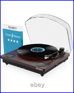 Vinyl Record Player with Bluetooth 5.3 in & Out Record Player with Speakers