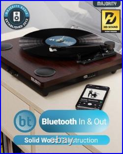 Vinyl Record Player with Bluetooth 5.3 in & Out Record Player with Speakers