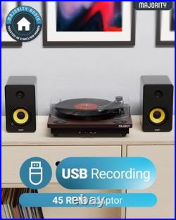 Vinyl Record Player with Bluetooth 5.3 in & Out Record Player with Speakers