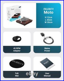 Vinyl Record Player with Bluetooth 5.3 in & Out Record Player with Speakers