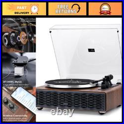 Vinyl Record Player with Bluetooth 5.4, Built-in Speakers, Retro Design, Audio S