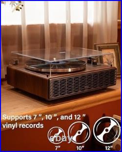 Vinyl Record Player with Bluetooth 5.4, Built-in Speakers, Retro Design, Audio S
