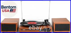 Vinyl Record Player with Speakers, Bluetooth Portable Turntable for Vinyl Records