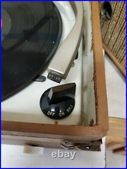 Vtg 1963 Symphonic 4PN20 Portable Suitcase Phonograph Record Player Need Service