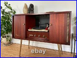 Vtg 50s 60s Emerson Stereo Console Tube Record Player Mid Century Modern Jimmy O