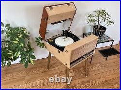 Vtg 50s Admiral Tube Stereo Record Player Consolette Mid Century Modern Jimmy O